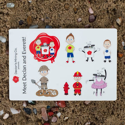 Meet Declan & Everett Sticker Sheet